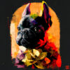 Digitaler Download Französische Bulldogge „Frenchie“ Farbenfroh Bunt, Deko Art