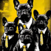 Digitaler Download Französische Bulldogge „Frenchie“ Familienportrait, Deko Art, Street Art