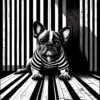 Digitaler Download Französische Bulldogge „Frenchie“ Schwarz & Weiß, Deko Design, Deko Art