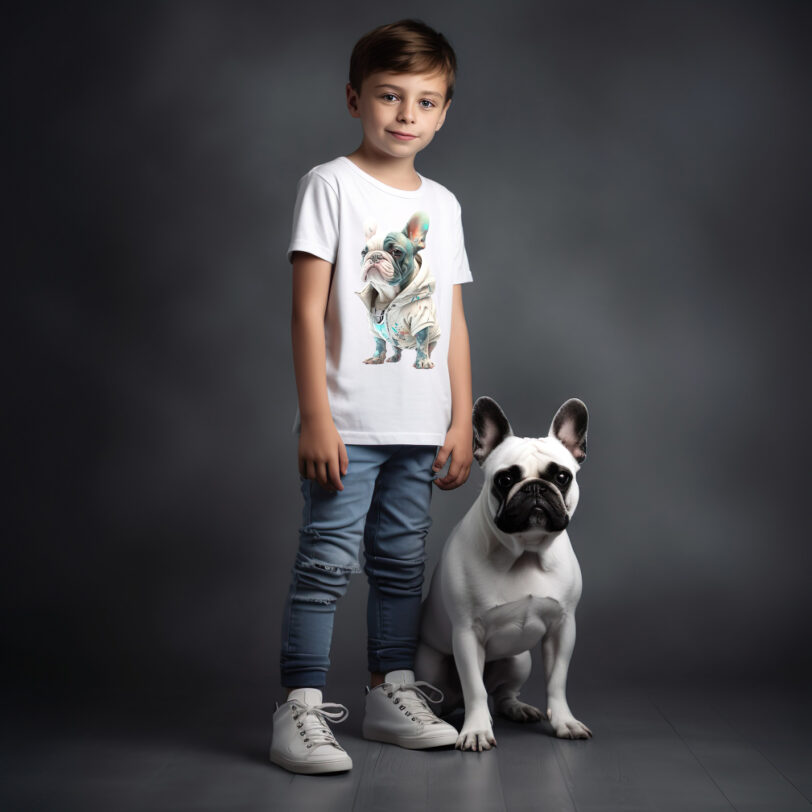 Digitaler Download Französische Bulldogge „Frenchie“ Kids Motiv, Cute Frenchie