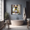 Digitaler Download Französische Bulldogge „Frenchie“ Badezimmer Deko Portrait, Deko Art