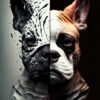 Digitaler Download Französische Bulldogge "Frenchie" Modern Art Design, Deko Design, Deko Art