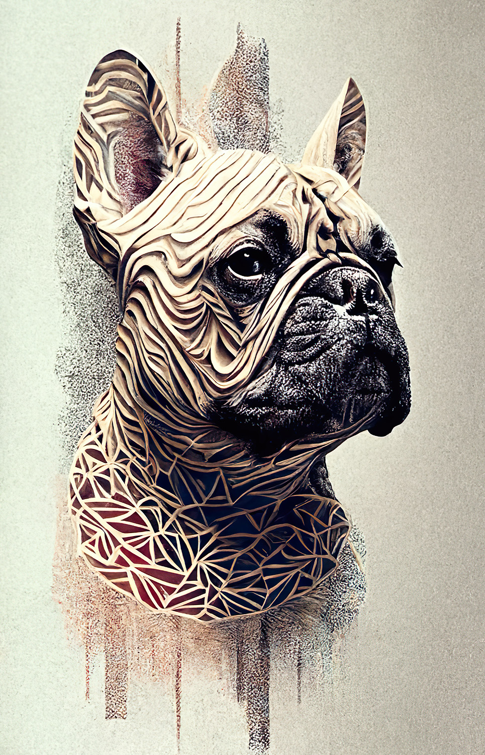 Digitaler Download Französische Bulldogge "Frenchie" Modern Art Design, Deko Design, Deko Art