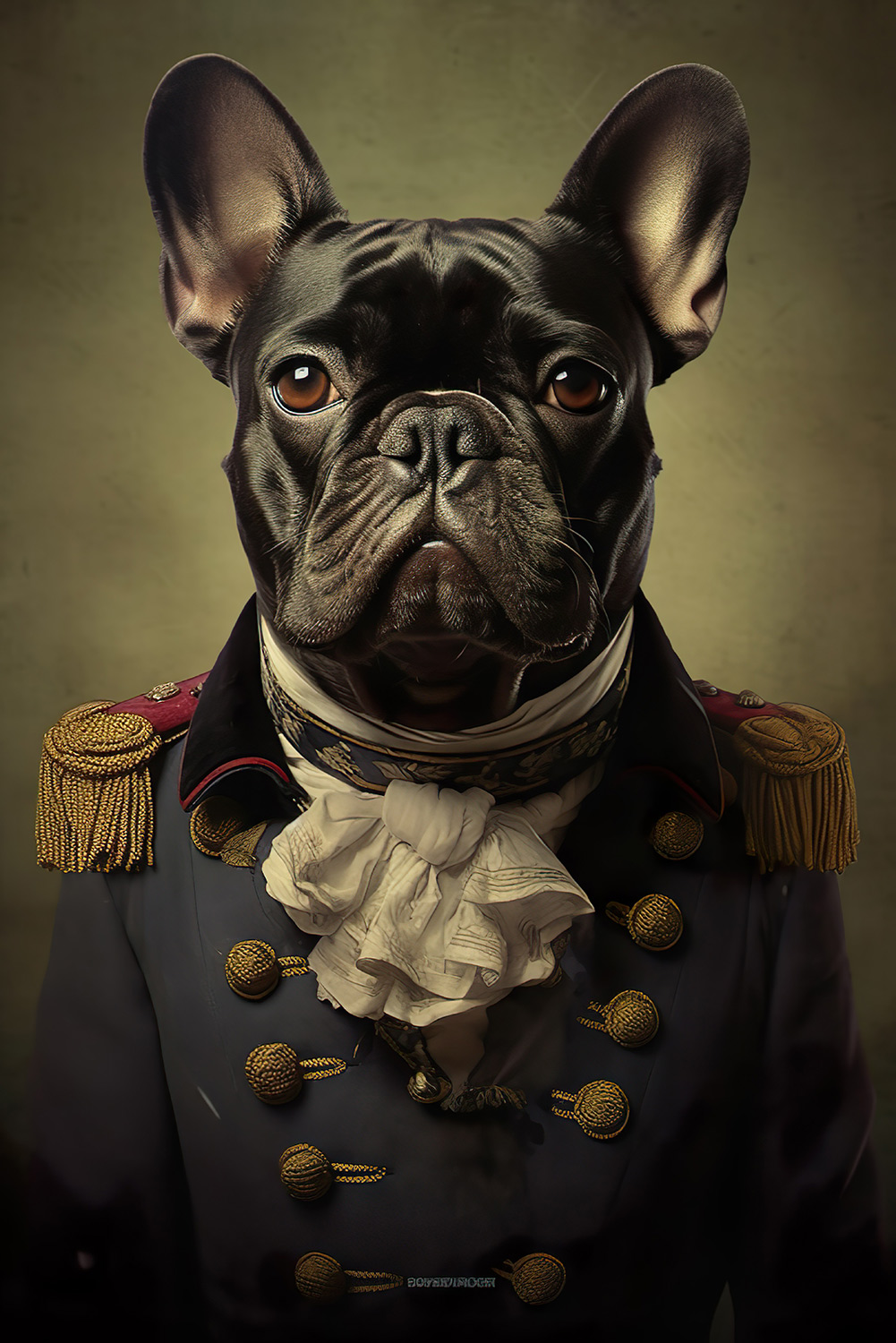 Digitaler Download Französische Bulldogge „Frenchie“ Portrait klassisch, Deko Art, keith thompson