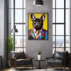 Digitaler Download Französische Bulldogge „Frenchie“ portrait, Deko Art, Bulldoggen Anzug Art Design