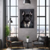 Digitaler Download Französische Bulldogge „Frenchie“ Portrait modern, Deko Art, portrait, frenchie portrait