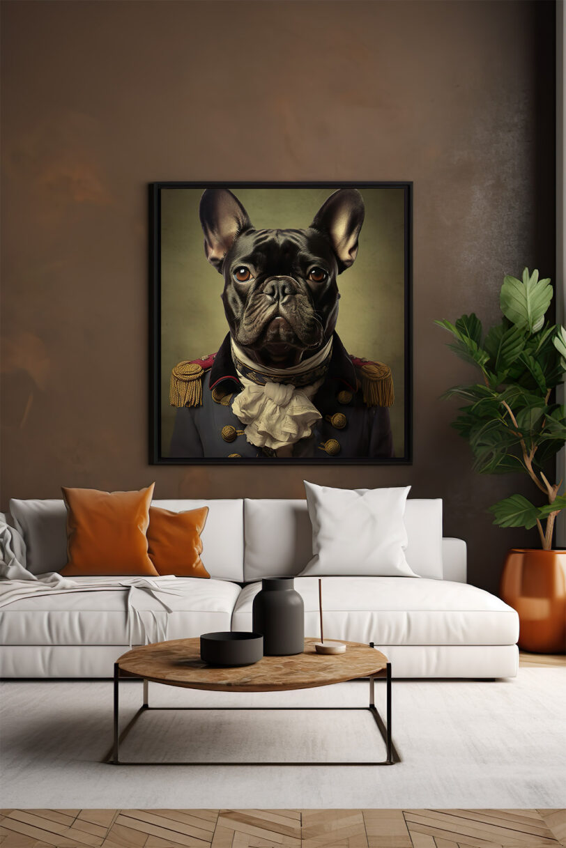 Digitaler Download Französische Bulldogge „Frenchie“ Portrait klassisch, Deko Art, keith thompson