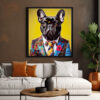 Digitaler Download Französische Bulldogge „Frenchie“ portrait, Deko Art, Bulldoggen Anzug Art Design