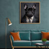 Digitaler Download Französische Bulldogge „Frenchie“ Portrait modern, Deko Art, portrait, frenchie portrait