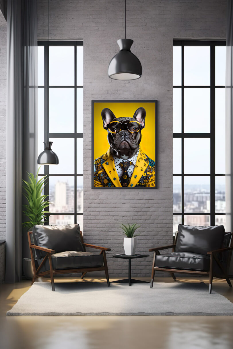 Französische Bulldogge Deko Art Download