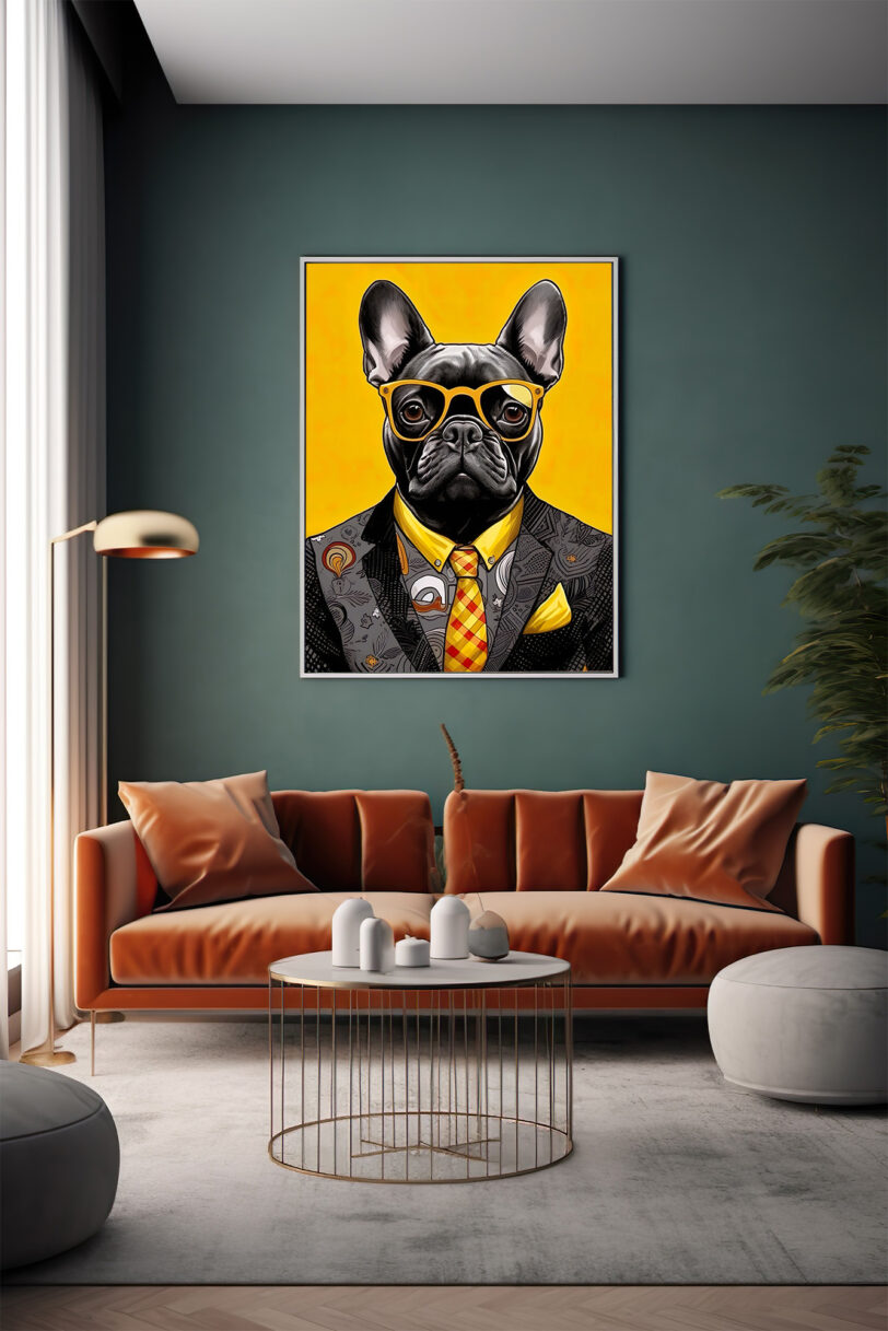 Französische Bulldogge Deko Art Download