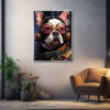 Französische Bulldogge im Cyberpunk Design