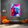 Französische Bulldogge im Popart Design