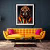 Französische Bulldogge im Popart Design