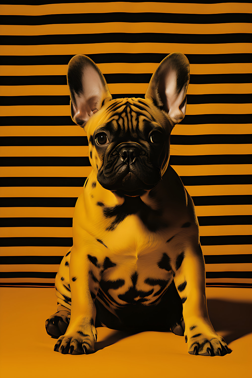 Französische Bulldogge im Popart Design