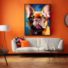 Französische Bulldogge im Popart Design