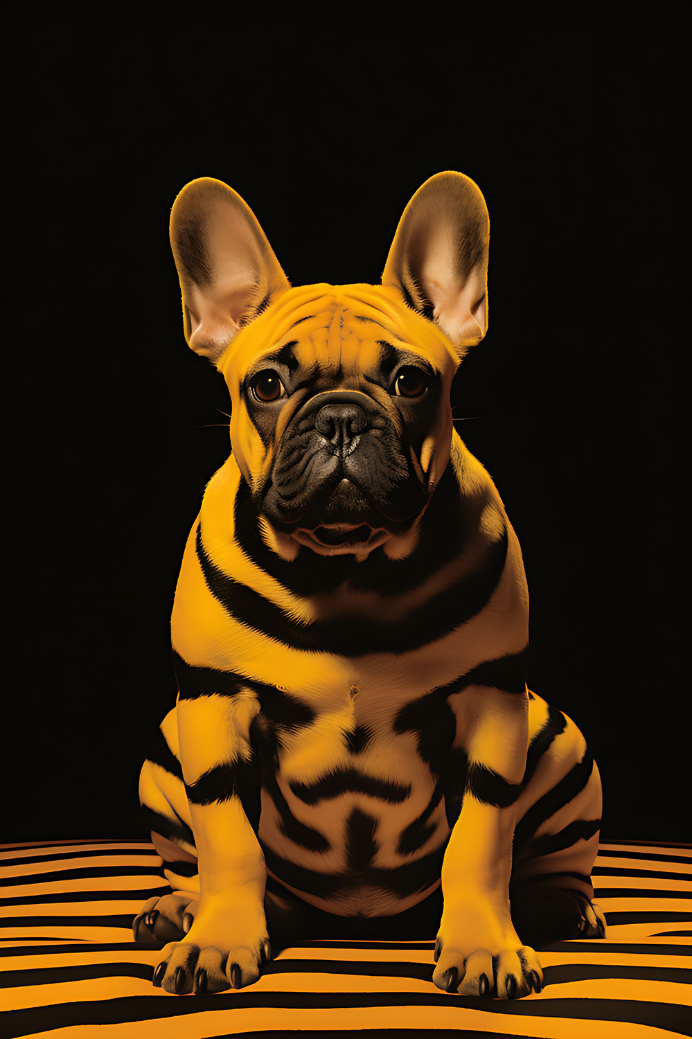 Französische Bulldogge im Popart Design