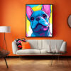 Französische Bulldogge im Popart Design