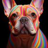 Französische Bulldogge im Popart Design