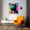 Französische Bulldogge im Popart Design