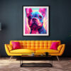 Französische Bulldogge im Popart Design