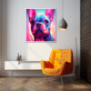 Französische Bulldogge im Popart Design