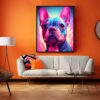 Französische Bulldogge im Popart Design