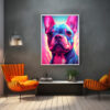 Französische Bulldogge im Popart Design