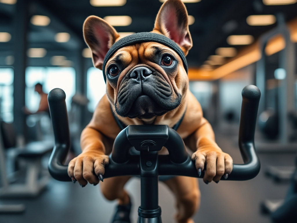 Halte Deinen Frenchie fit. Fitness für französische Bulldoggen.