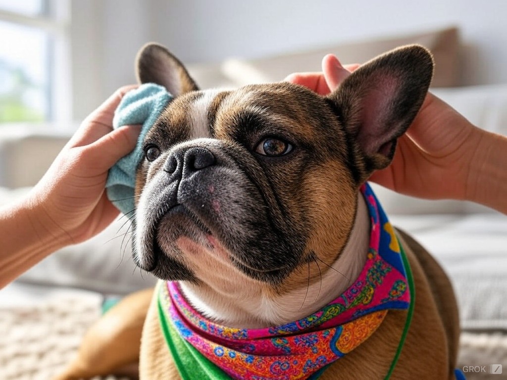 So reinigst du die Ohren deiner Französischen Bulldogge richtig